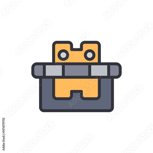 Yellow Creature In A Container With A Transparent Background