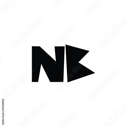 Free Download NB monogram logo design letter text name symbol monochrome logotype alphabet character simple logo - GFXLoad
