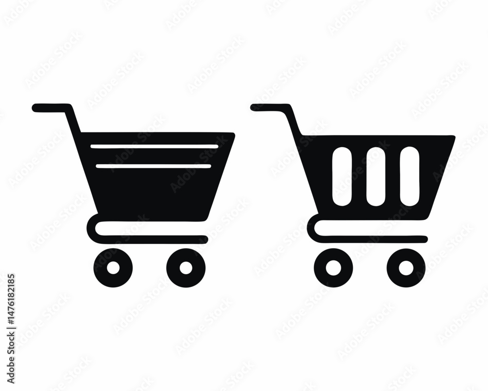 Shopping Cart icon silhouette vector illustration Shopping Cart icon silhouette vector illustration