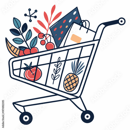 Shopping Cart silhouette vector illustration