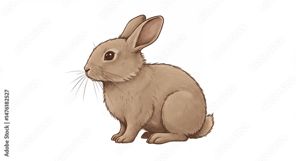 Obraz premium Brown rabbit illustration