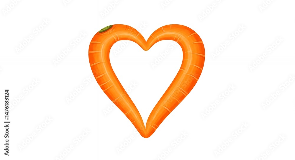 Fototapeta premium Carrots heart shape design