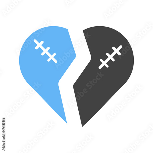 Broken Heart icon vector image. Suitable for mobile apps, web apps and print media.