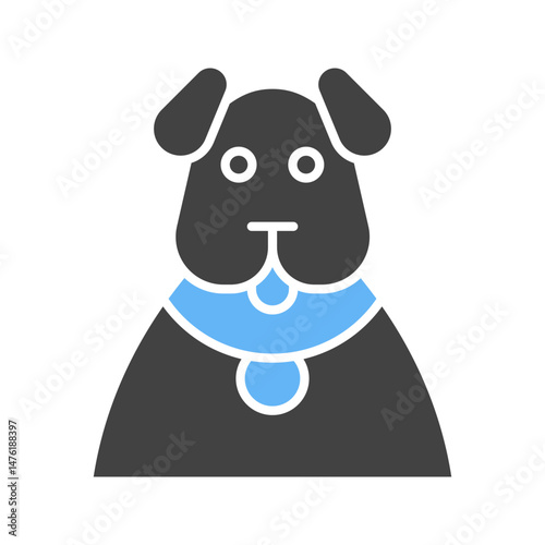 Dog icon vector image. Suitable for mobile apps, web apps and print media.