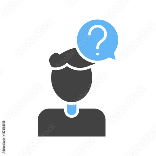 Doubt icon vector image. Suitable for mobile apps, web apps and print media.