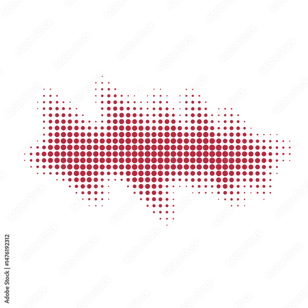 Obraz premium Red Halftone Pattern