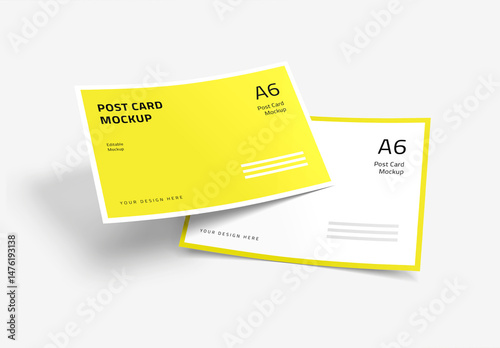 Flat Lay Postcard Mockup Template