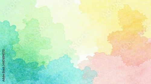 Pastel Cloud Formation An Abstract Watercolor Background Featuring Soft Hues and Dreamy Textures