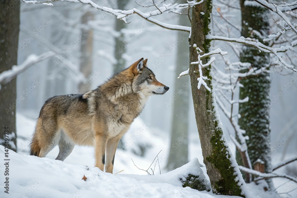 Obraz premium wolf in snow