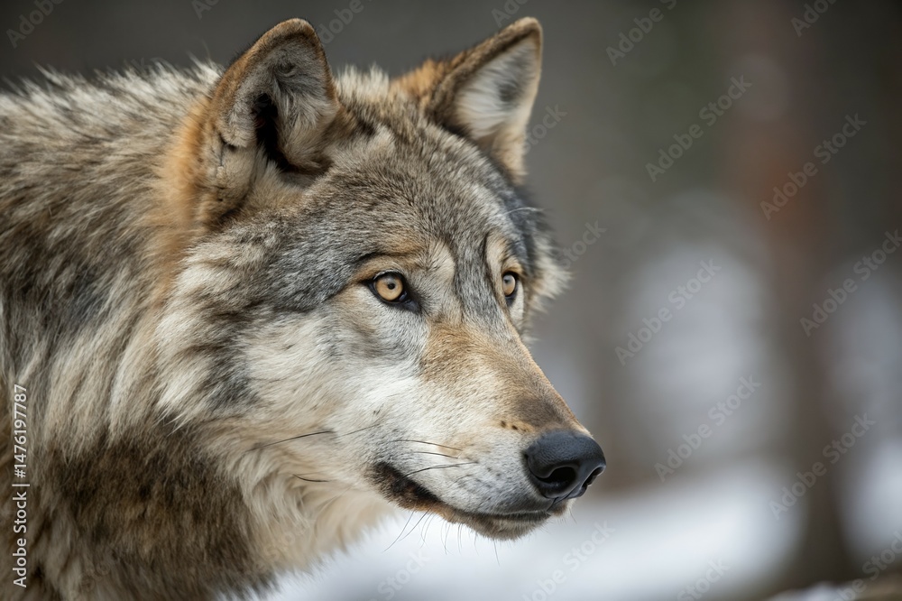 Fototapeta premium gray wolf canis lupus