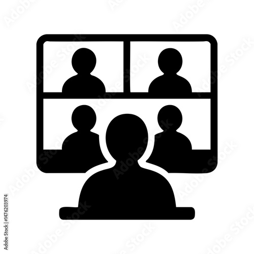 Group video conference call icon