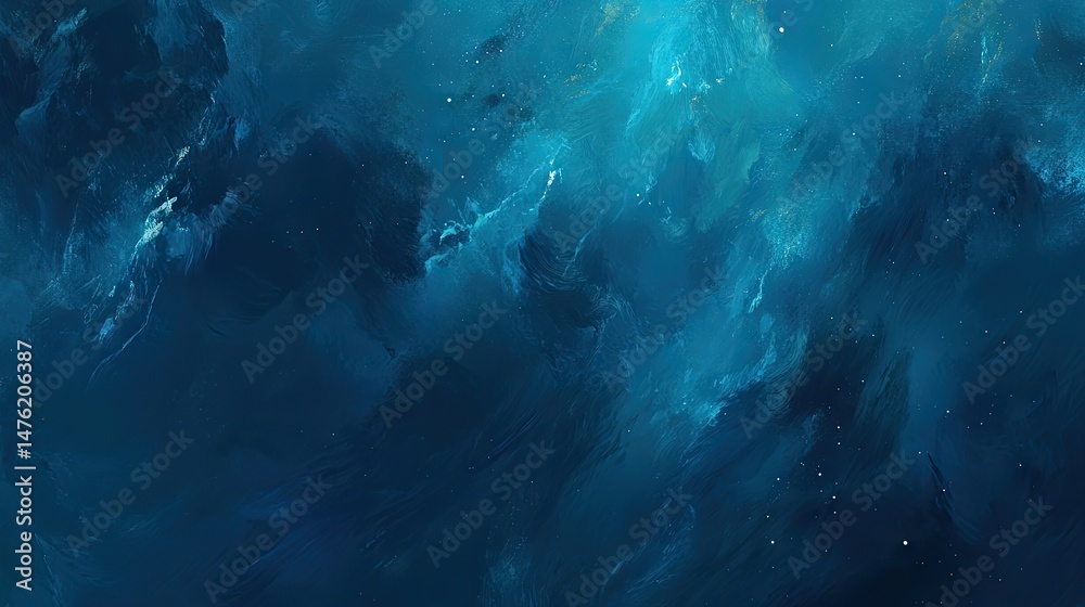 Obraz premium Deep ocean depths abstract texture.
