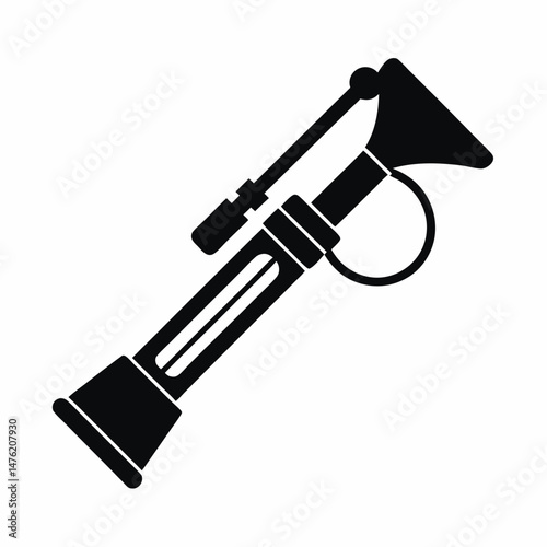 Air Horn Pump silhouette vector illustration