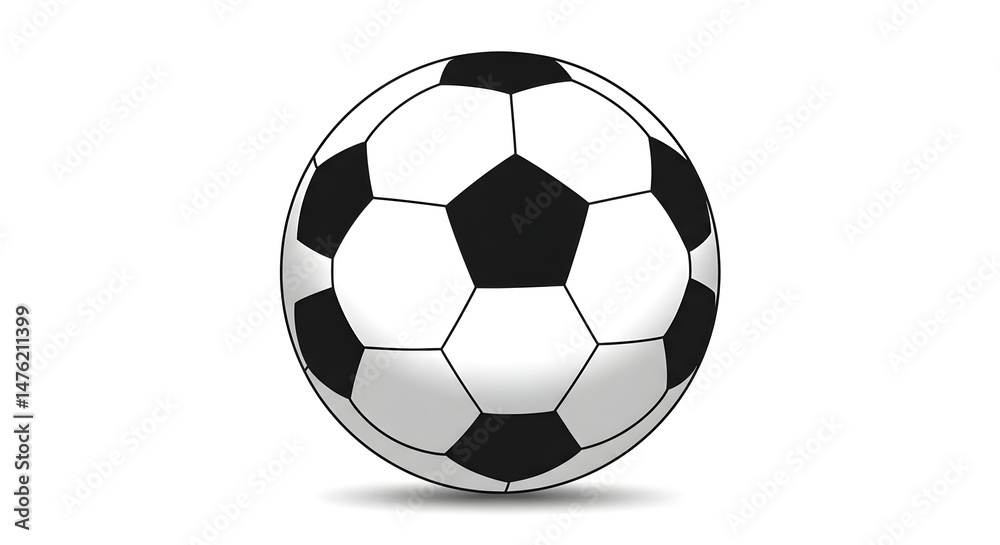 Fototapeta premium Soccer Ball Black and White