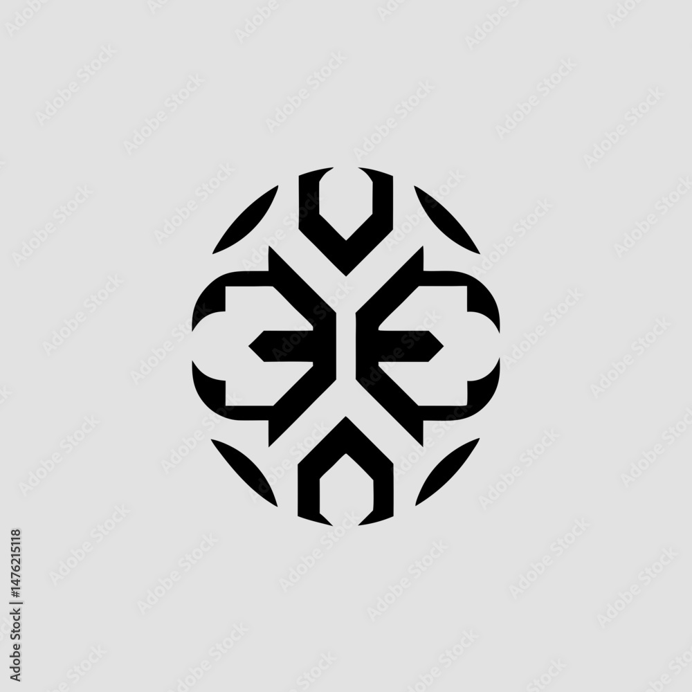 Abstract geometric design with circular symmetry suitable for various design projects
