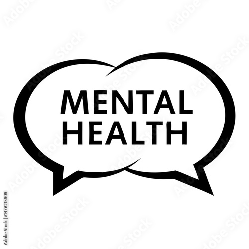 Elegant black silhouette design representing mental health hotline with transparent background
