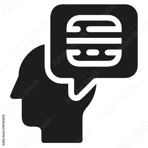 Mental health support hotline communication concept black silhouette design on white