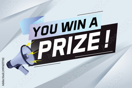 Enter to win prizes word concept vector illustration with megaphone and 3d style for use landing page, template, ui, web, mobile app, poster, banner, flyer, background, gift card, coupon, wallpaper	
