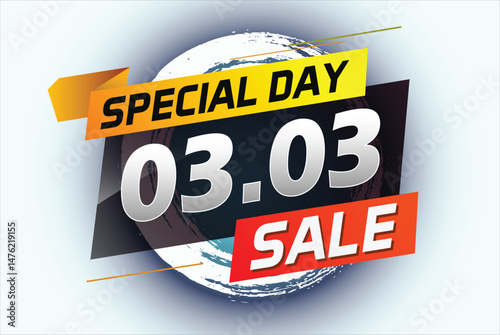 special day 03 03 word concept vector illustration with megaphone and 3d style, landing page, template, ui, web, mobile app, poster, banner, flyer, background, gift card, coupon, label, wallpaper	