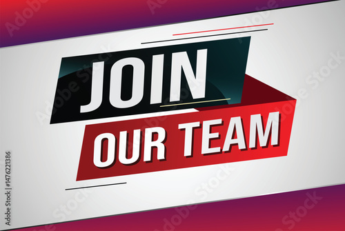 join our team word concept vector illustration with modern futuristic 3d style for landing page template ui web mobile app poster banner flyer background gift card coupon label wallpaper	
