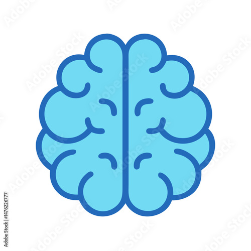 Stylized human brain icon against a plain black backdrop