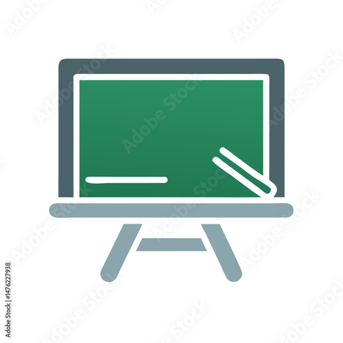 Stylized school chalkboard icon for teaching and learning materials