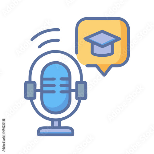 Podcast about higher education, radio show for students icon