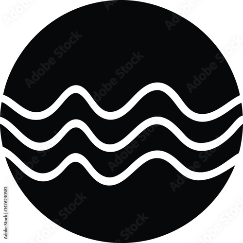 calm breathing waves icon vector illustration