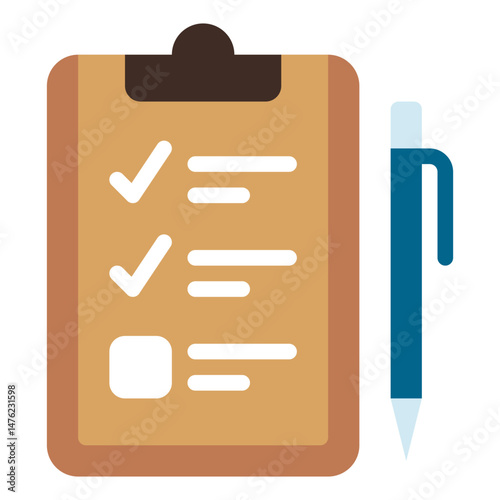 Clipboard with Checklist and Pen