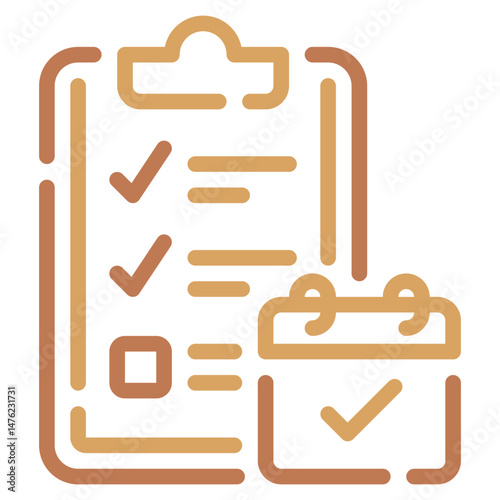 Clipboard with Checklists and Calendar