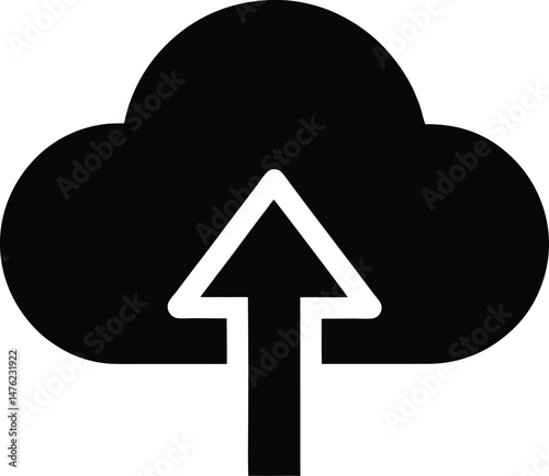 cloud upload icon vector illustration