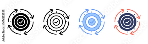 Consistency icon sheet multiple style collection