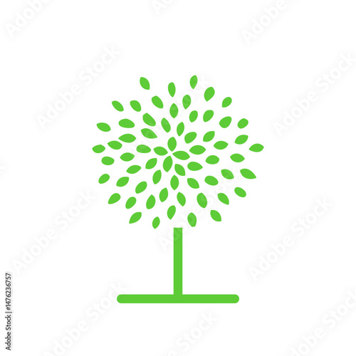 Buxus Icon. Green symbol on white background