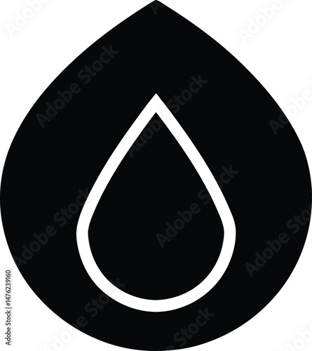 hydration reminder droplet icon vector illustration