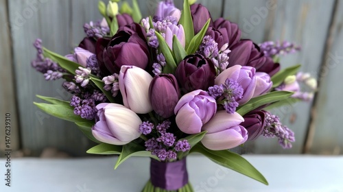 Wallpaper Mural Stunning Purple and Lavender Tulip Bouquet Torontodigital.ca