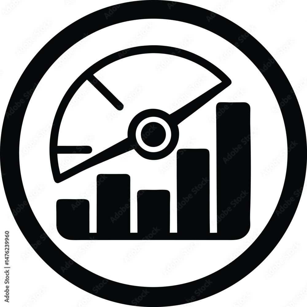 Fototapeta premium kpi indicator icon vector illustration