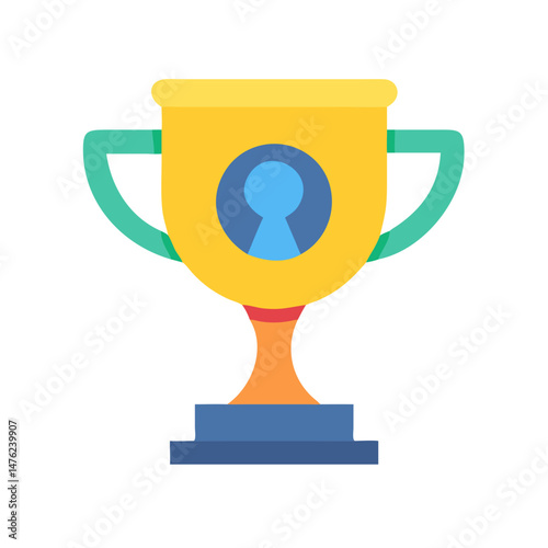 Trophy illustration depicting an achievement or success concept