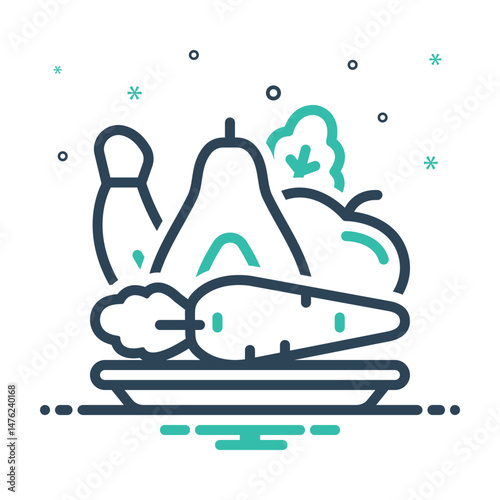 Mix icon for healthy food