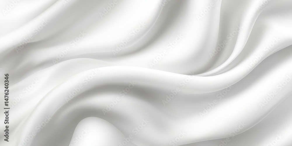 Naklejka premium Smooth, flowing white fabric