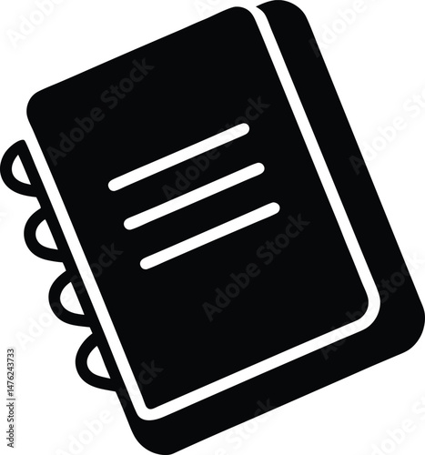 notebook diary icon vector illustration