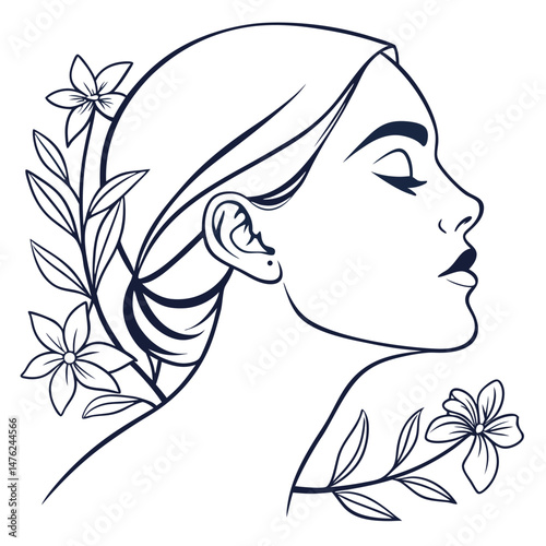 woman with flower