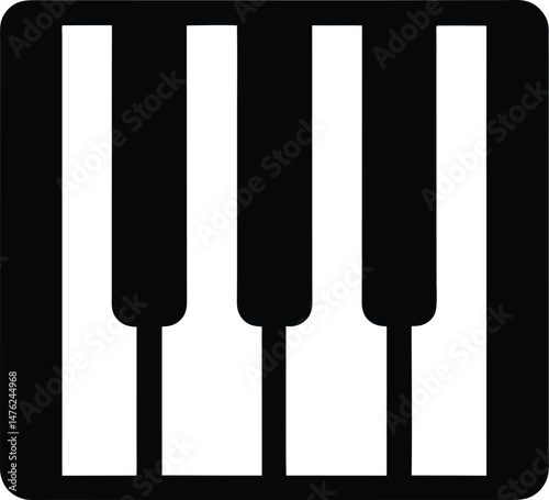 piano keys icon vector illustration