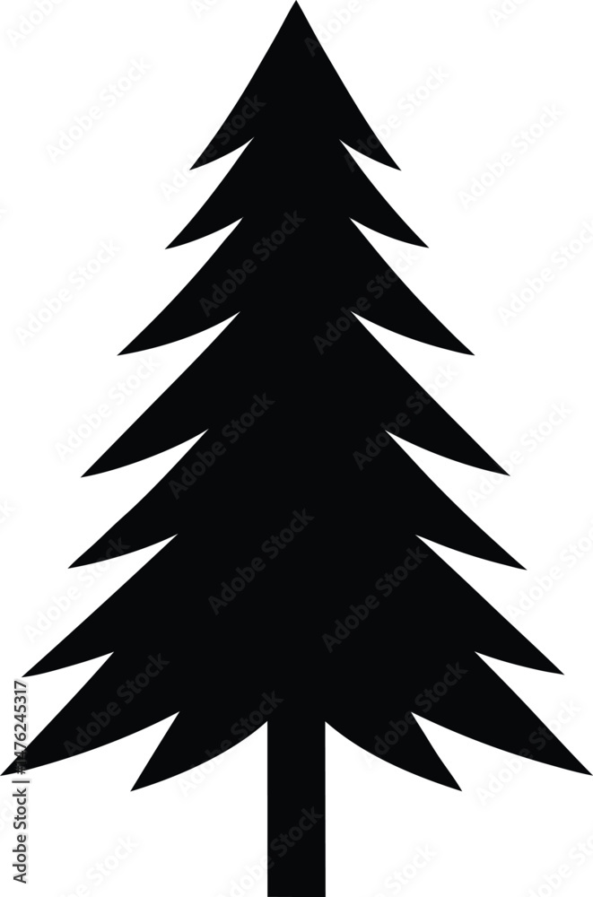 Obraz premium pine tree icon vector illustration