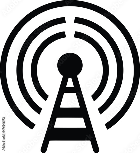radio broadcast icon vector illustration