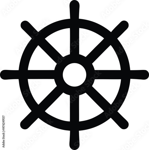 ship wheel steering icon vector illustration