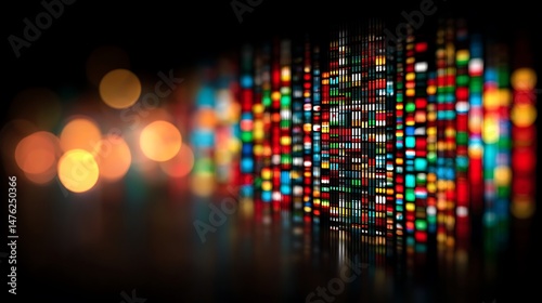 Wallpaper Mural Colorful Data Stream Abstract Tech Background. Torontodigital.ca