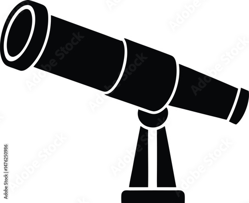 spyglass telescope icon vector illustration