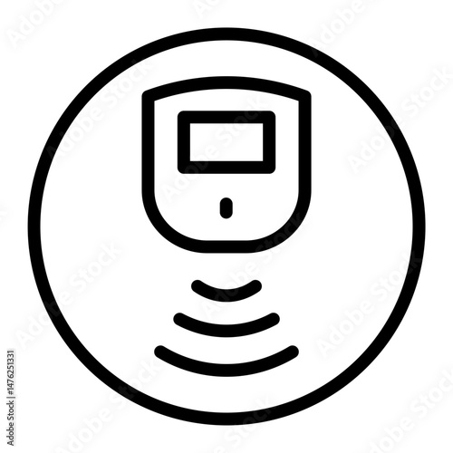 Infrared Detector Vector Line Icon Design