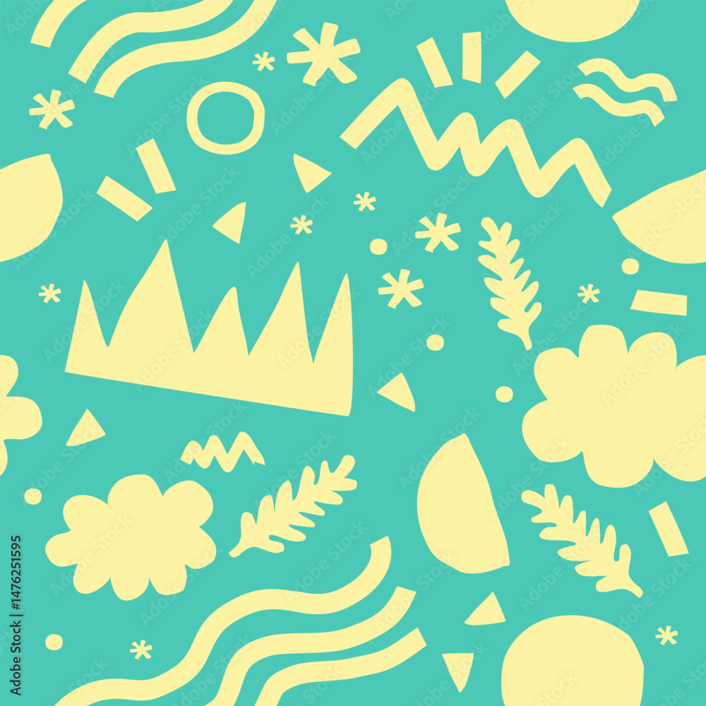 Naklejka premium Abstract background with hand drawn pattern design