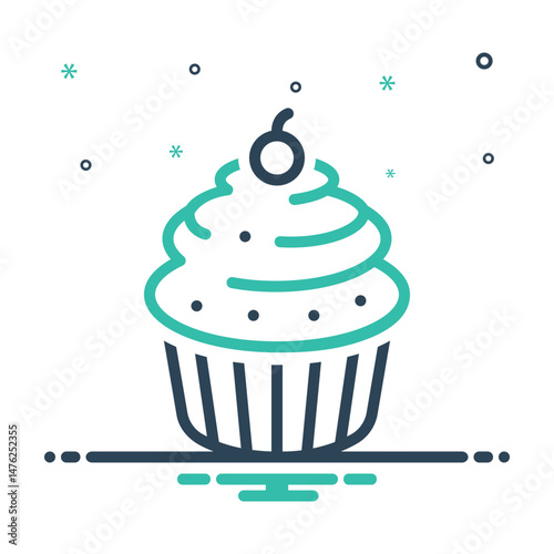 Mix icon for cup cake